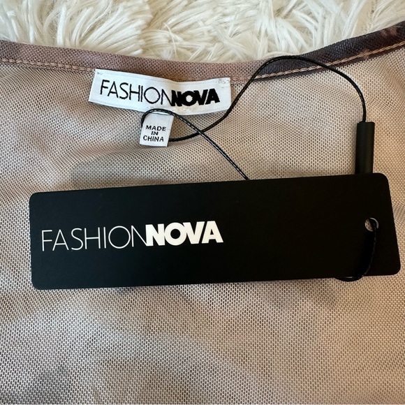 Fashion Nova Women’s Sexy Floral Brown Long Sleeve Bodysuit Size: XL - Picture 9 of 9